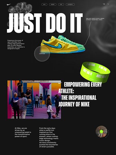 Website for Nike app branding design graphic design typography ui ux