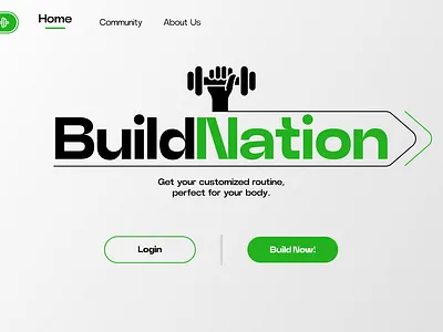 BuildNation Landing Page Design branding figma graphic design landing page logo ui web design