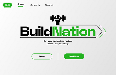 BuildNation Landing Page Design branding figma graphic design landing page logo ui web design