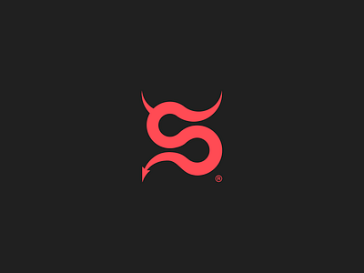 Satan Initials brandidentity branding design logo logodesign logodesigner logotype typography
