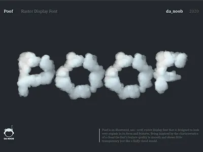 POOF Raster Sans Serif Type beautiful cloud cloud fluff display fluff graphic design poof raster sans serif type. raster sky transparent