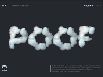 POOF - Raster Sans Serif Type. beautiful cloud cloud fluff display fluff poof raster sans serif type. raster sky transparent