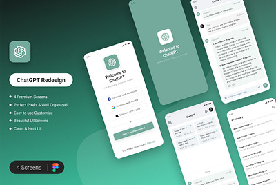 ChatGPT Redesign app graphic design interface ui ux