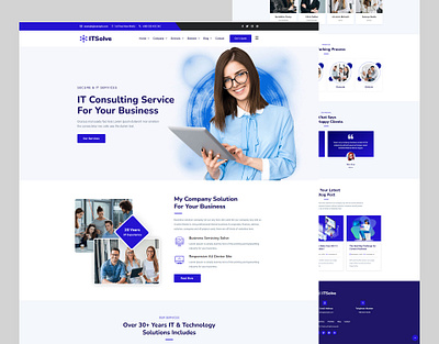IT Consulting Service WordPress Theme best design branding business clean design company design finance graphic design illustration it consulting it service marketing agency softwaare company template theme top design ui website wordpress wordpress theme