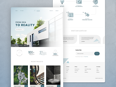 Architecture Firm Website Concept branding clean design glucode innovation minimal modern process ui ux web website