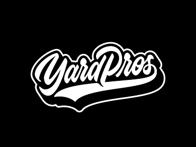Yard Pros calligraphy design font lettering logo logotype typography vector
