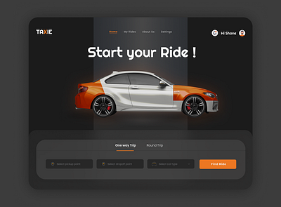 Taxie - Ride Booking App ui