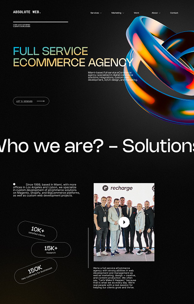Website for e-commerce agency agency app branding design e commerce graphic design landing page marketing typography ui ui design ui designer uiux ux ux design webdesigner website