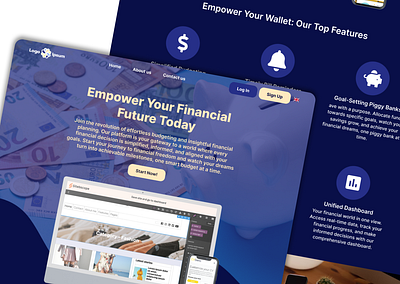 Financal Landing Page design financal landing page ui