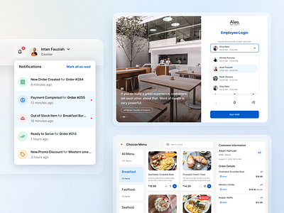 Bitepoint - Notification, Login, and Choose Menu choose menu clean dashboard layout dashboard ui food orderig login menu minimal notification order point of sale point of sales restaurant pos resturant ui design ux design web app