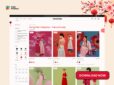 Ao dai E-commerce Website - Design Concept ao dai app design design concept e commerce traditional costum ui web design web design concept web ui website