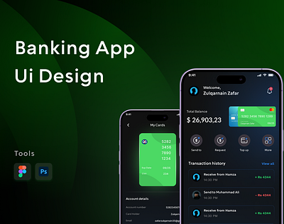 Banking App Ui adobe photoshop banking app design figma inspiration product design ui ui design uiux