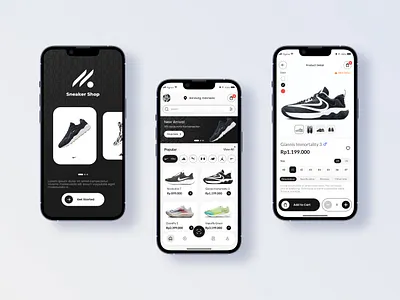 Ecommerce Sneaker Shop Mobile App UI Design clean design ecommerce mobile app mobile app design mobile app ui design nike sneaker shop app sneaker shop mobile app ui uiux user interface design