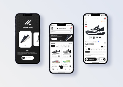 Ecommerce Sneaker Shop Mobile App UI Design clean design ecommerce mobile app mobile app design mobile app ui design nike sneaker shop app sneaker shop mobile app ui uiux user interface design