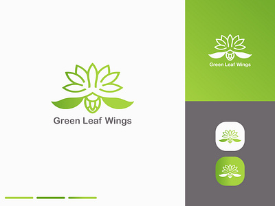 Green Leaf Wing green leaf logo green logo leaf logo logo