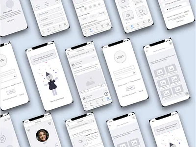 Meditation App- Mid fidelity designs branding design graphic design illustration logo typography ui ux visual design