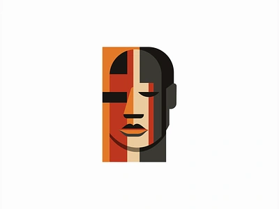 Abstract Man Logo abstract branding cubism design emblem face geometric head icon identity illustration logo man mark portrait sleep sports surrealism symbol vector