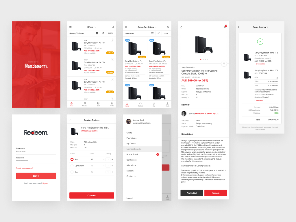 Redeem mobile application