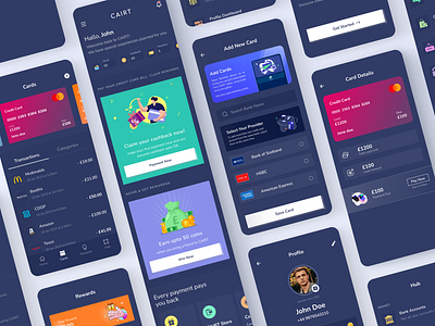 Cairt - Mobile App Design app app ui app ui ux cairt design experience figma graphic design mobile app mobile ui product design prototyping rewarding rewards software design ui ui ux userexperience userinterface ux
