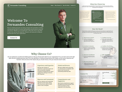 UI Design for Fernandes Consulting branding design desktop landing page ui