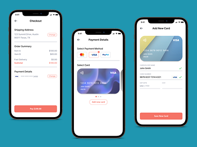 Credit Card Checkout - Daily UI #002 checkout checkout mobile page checkout page credit card credit card checkout daily ui ecommerce mobile design mobile ecommerce mobile page payment payment methods payment mobile payment page purchasing ui