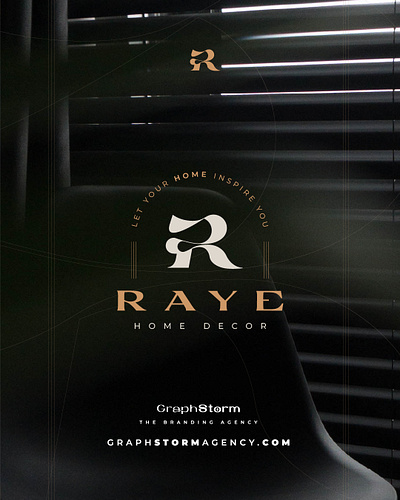 Raye | Logo Design by Graphstorm home decor logo lettermark logo logodesign logomark logotype luxury logo monogram