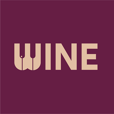 WINE WORDMARK branding lettering lettermark logo design logocombination logodesign logogram logotype negative space logo negativespace wine wine design wine logo wordmark
