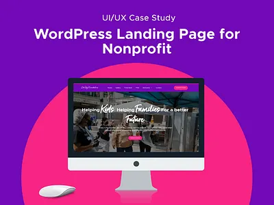 WordPress Landing Page for Nonprofit contribution donation figma food bank foundation graphic design helping landing page web design website