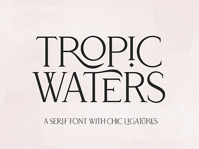 Tropic Waters | Classy Serif Font app branding design graphic design illustration logo typography ui ux vector