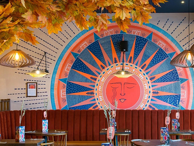 Zizzi Bridgend X Hannah Davies mural mythology narrative public art wales