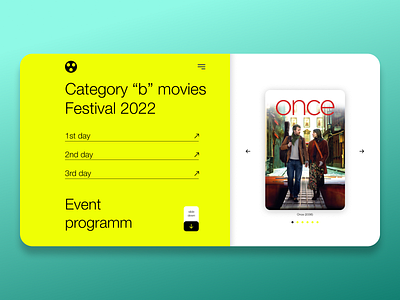 Category “b” movies Festival 2022 clean design minimal ui ux web