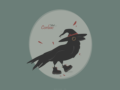 Meet Corbac animal animal design character design crow crow illustration graphic design illustration vector illustration witch character