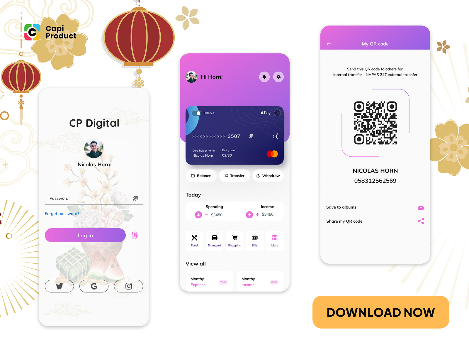 Banking Mobile App - Design Concept by Capi Product on Dribbble