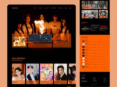 IDABASE Web UI Design database graphic design idol korean kpop kpop idol ui ui design web design