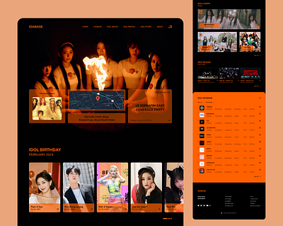 IDABASE Web UI Design database graphic design idol korean kpop kpop idol ui ui design web design