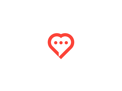 Love Talk branding chat bubble couple date dating digital dots heart icon logo love mark minimalist modern red relationship romance single talk type