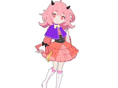 Nakiri demon girl magic original character pink hair