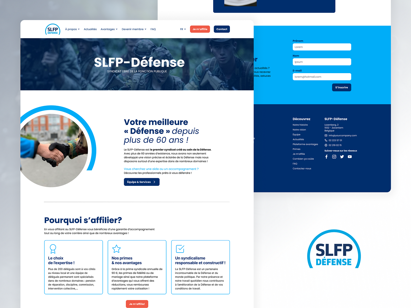 SLFP Défense Website Design by Odoo on Dribbble