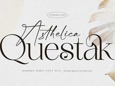 Asthelica Questak Modern Font Duo app branding design graphic design illustration logo typography ui ux vector