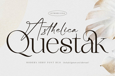 Asthelica Questak Modern Font Duo app branding design graphic design illustration logo typography ui ux vector