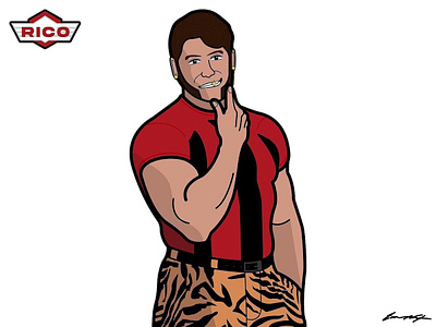 Rico Constantino cartoon illustration illustrator raw rico rico constantino smackdown wrestling wwe wwf