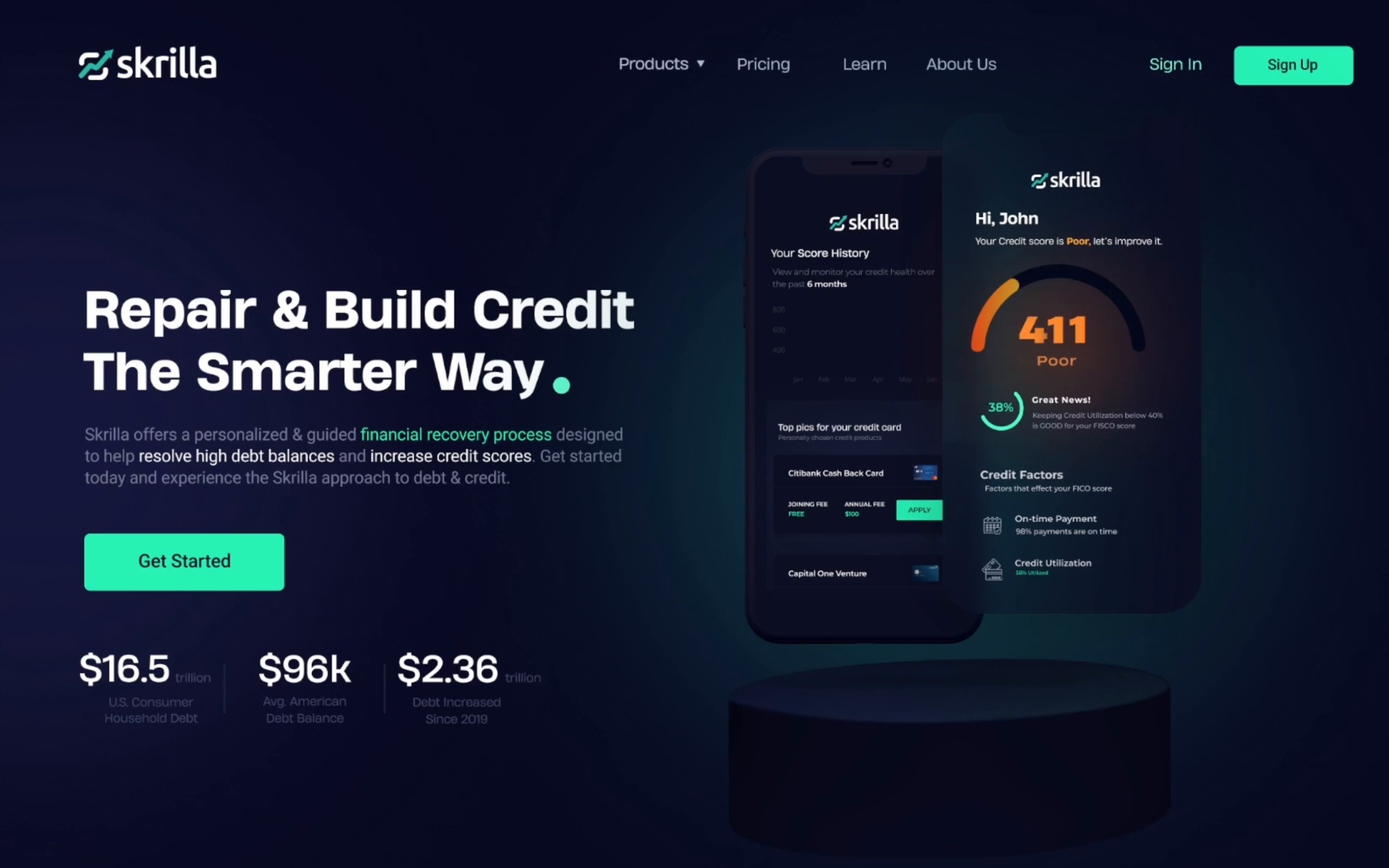 Example of Landing Page Design & Development
