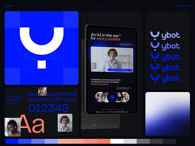 ybot — Case Study ai app artificial intelligence brand brand guide branding case study logo visual identity website