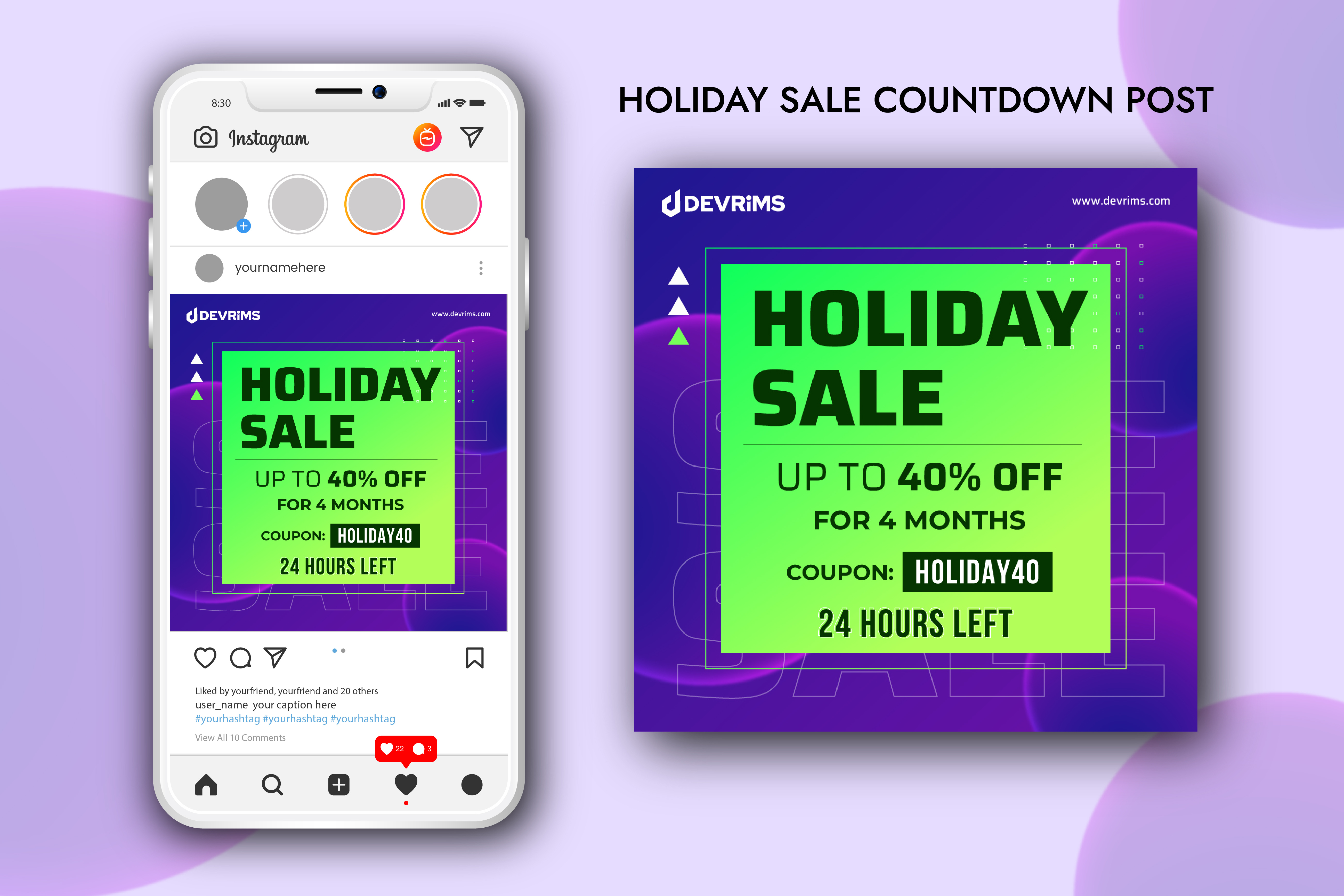 DEVRIMS | HOLIDAY SALE CAMPAIGN 2023 by Mubashir Anwar on Dribbble