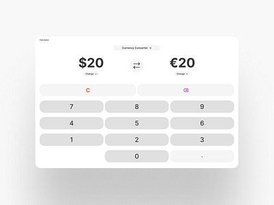 Multipurpose Calculator UI calculator dailyui minimalistic product design ui webdesign