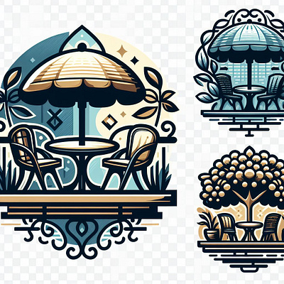 Patios Icon Designed using Illustrator graphic design