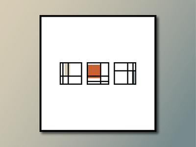 1.1.1 abstract illustration line minimal modern modern art print square three vector