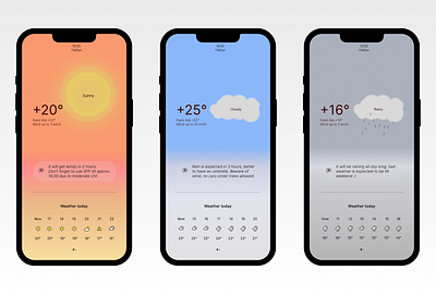 Weather app interface dailyui