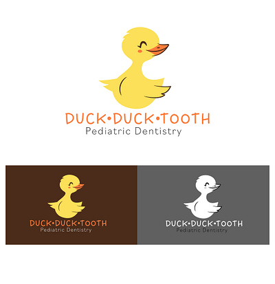 Logo design for Pediatric Dentistry child friendly design childcare cute duck cute duckling cute logo design dentist duck logo fun logo design logo design logo for kids memorable logo design nursery design smiling duck