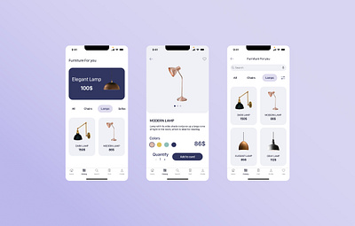 Furniture store mobile app app branding catalog color colors dashboard design furniture icon ios minimalism mobile mobile app modern product card store ui ux web web design